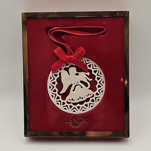 Lenox Yuletide Ornament Angel With Horn 1989 Christmas Vintage Porcelain Box